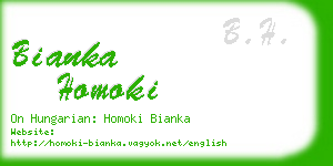 bianka homoki business card